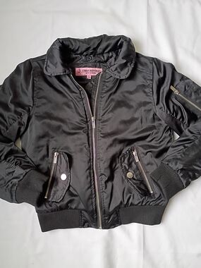Urban Republic Black Kids Puffer Bomber Jacket Size L (14).